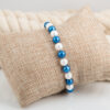 blue white pearl bracelet