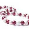 18" Crimson & White 10mm Freshwater Pearl Necklace