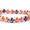 7" Orange and Purple Freshwater Pearl Bracelet