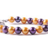 Yellow and Purple Freshwater Pearl Bracelet