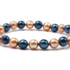 Navy Blue and Gold Freshwater pearl bracelet