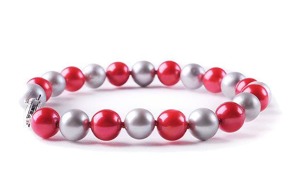 Scarlet and Grey Bracelet