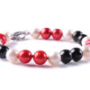 Red and Black Freshwater Pearl Bracelet