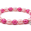 6-7mm Freshwater Pink and Hot Pink Pearl Elastic Bracelet | Spirit Pearl