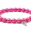 Freshwater Hot Pink Pearl Elastic Bracelet