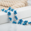 Blue and White Freshwater Cluster Pearl Necklace
