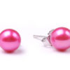 7mm Hot Pink Freshwater Pearl Stud Earrings