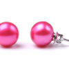 9mm Hot Pink Freshwater Pearl Studs