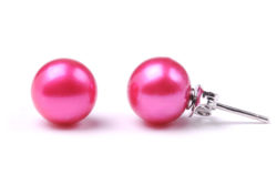 9mm Hot Pink Freshwater Pearl Studs