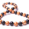 18" Orange and Black 10mm Freshwater Cultured Pearl Necklace