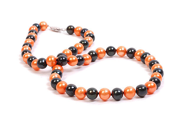 Orange and Black Necklace