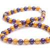 Purple and Gold Freshwater Pearl Necklace
