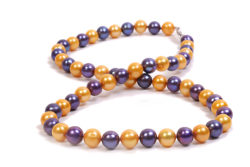 Purple and Gold Freshwater Pearl Necklace