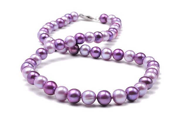 Purple and Lavender Fresh Water Pearl Necklace