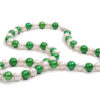 Green and White Freshwater Pearl Necklace