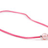 18" Single Pink Freshwater Cultured Pearl Silk Rope Necklace