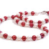 18" Crimson and White Freshwater Pearl Necklace
