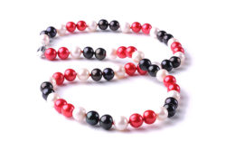 Red, Black and White Freshwater Pearl Necklace