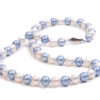 18" Carolina Blue and White Freshwater Pearl Necklace