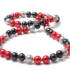 Red, Black and Silver Freshwater Pearl Necklace