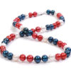 Red, White and Blue Freshwater Pearl Necklace