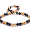 Black and gold freshwater pearl necklace