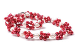 Crimson & White Necklace