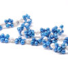 18" Blue and White Freshwater Pearl Cluster Necklace