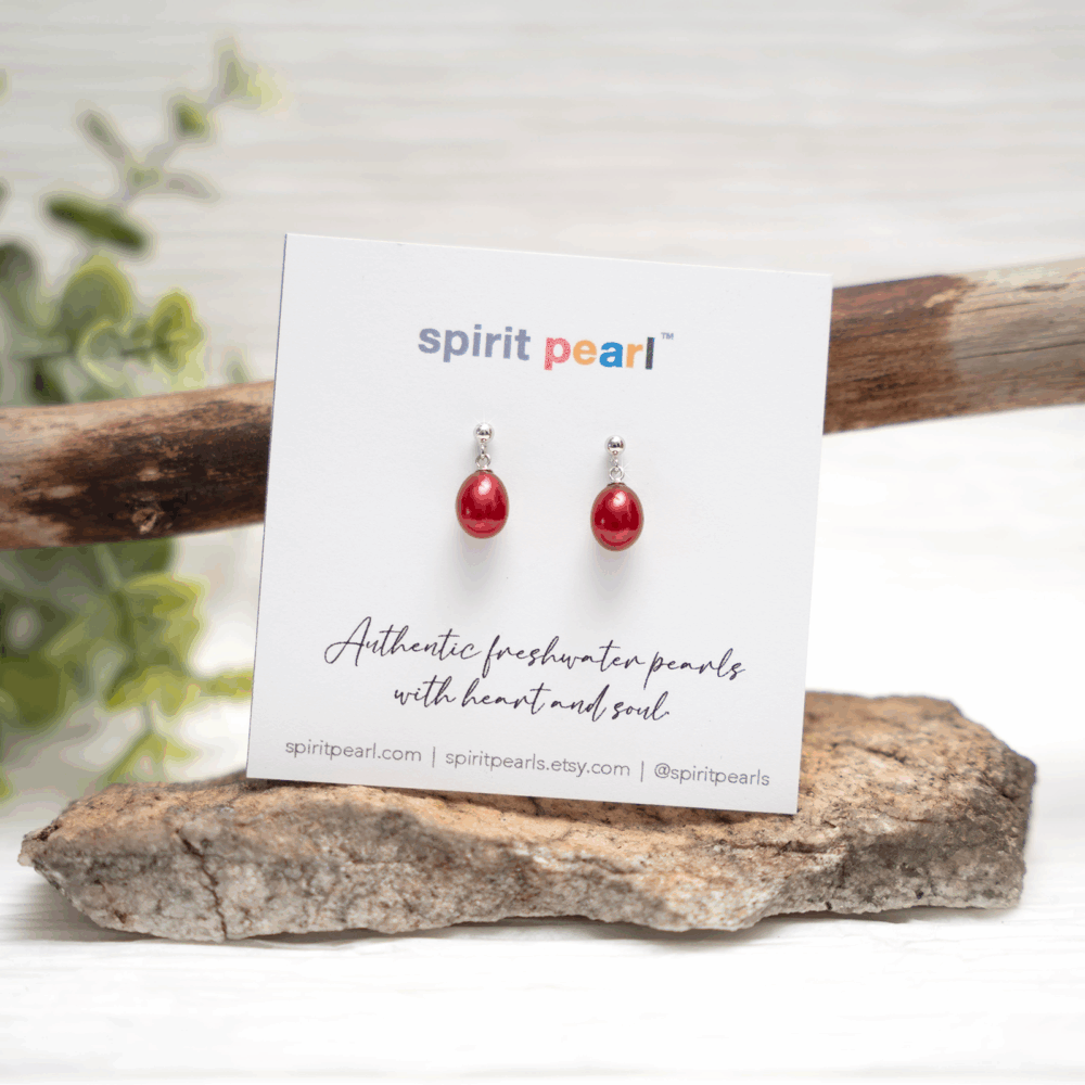 Crimson tide earrings
