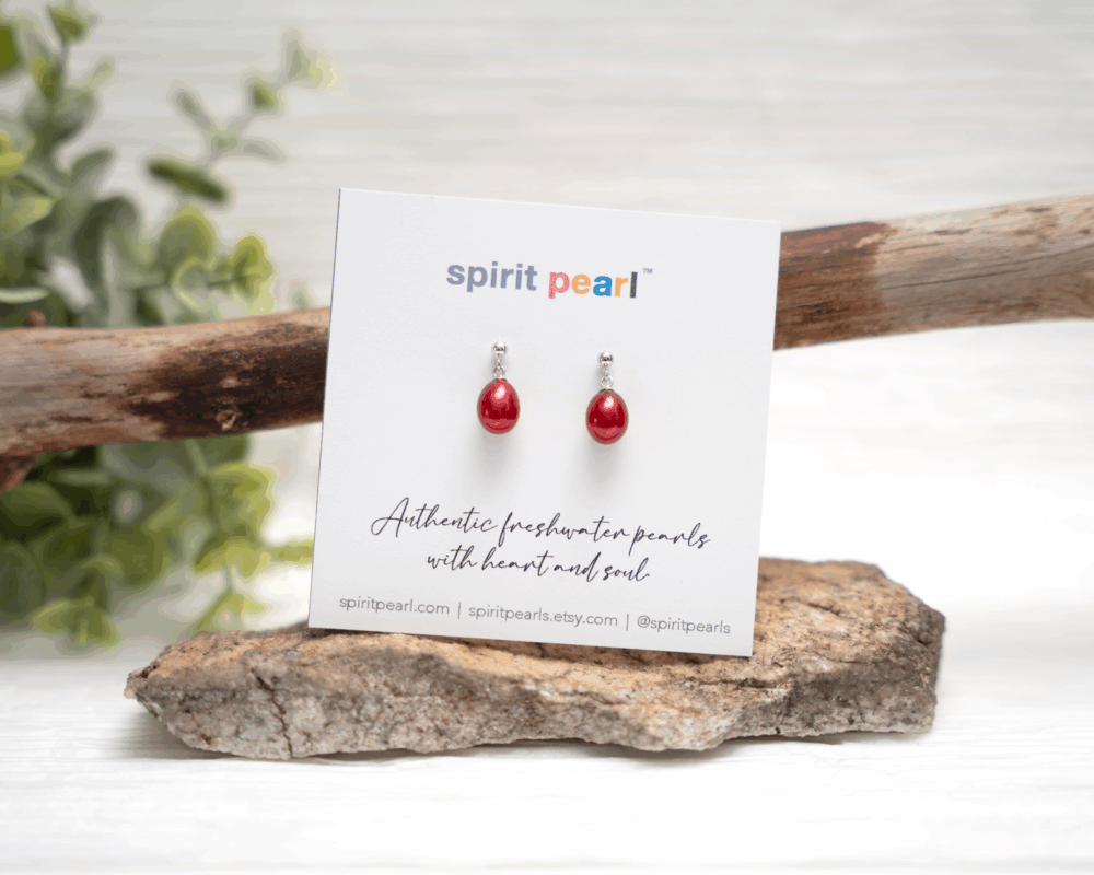 Crimson tide earrings